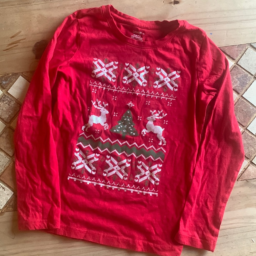 Youth Christmas Long Sleeve Tee, size m